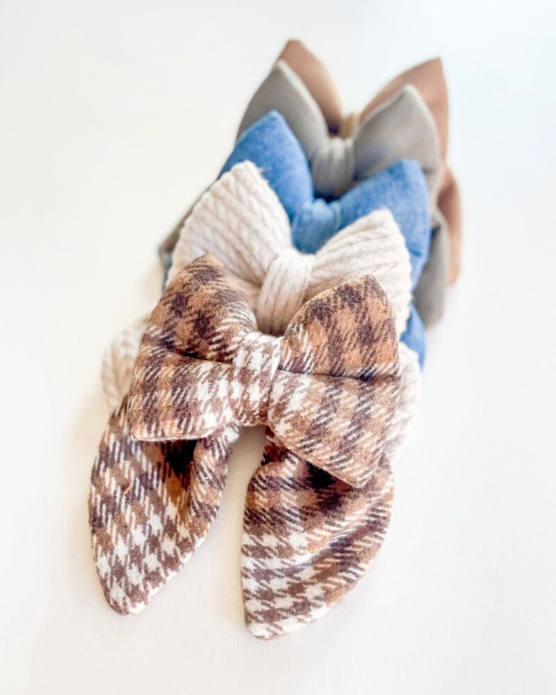 Ivory Cable Knit Sailor Bow - Image 2
